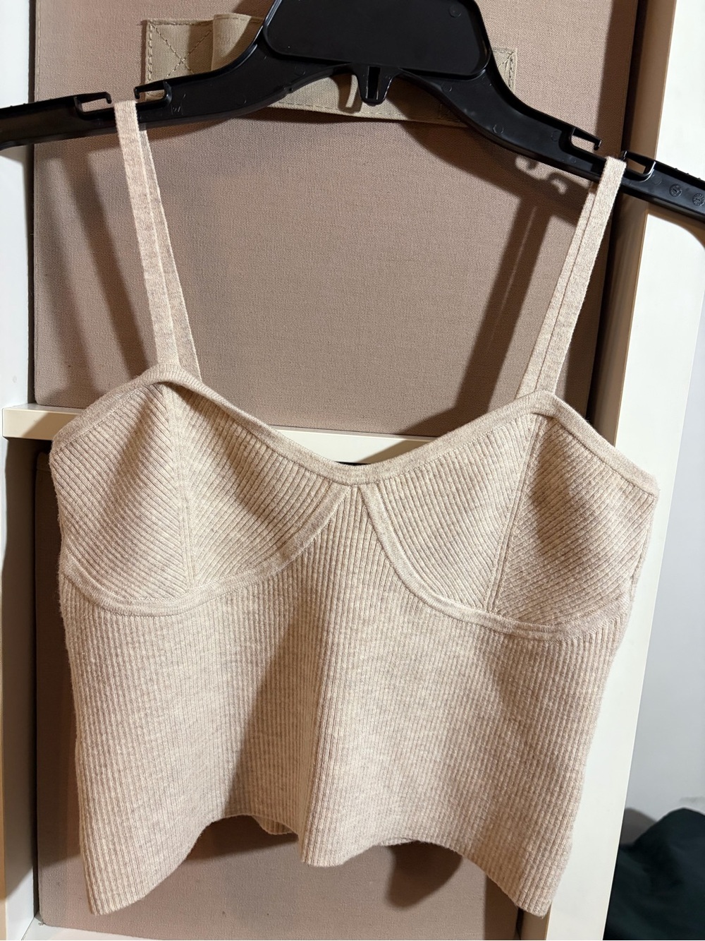 Madewell corset detail crop sweater tank